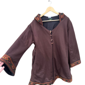 Mantel mit Bestickung l/xl